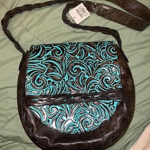 Patricia Nash cavallina floral tooled leather purse